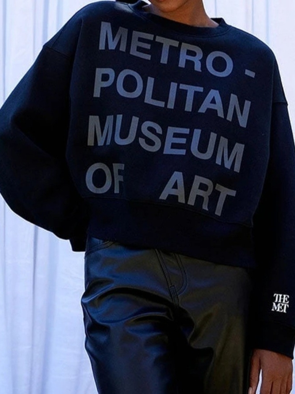 PacSun (The Met) Black Bold Print Crew Neck Sweatshirt Sz M Like New Streetwear